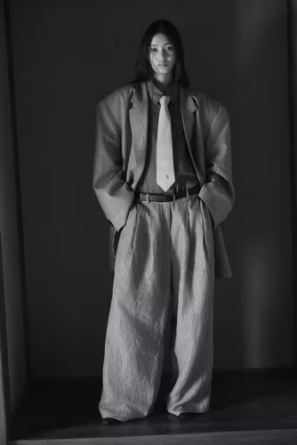 Striped suit trousers