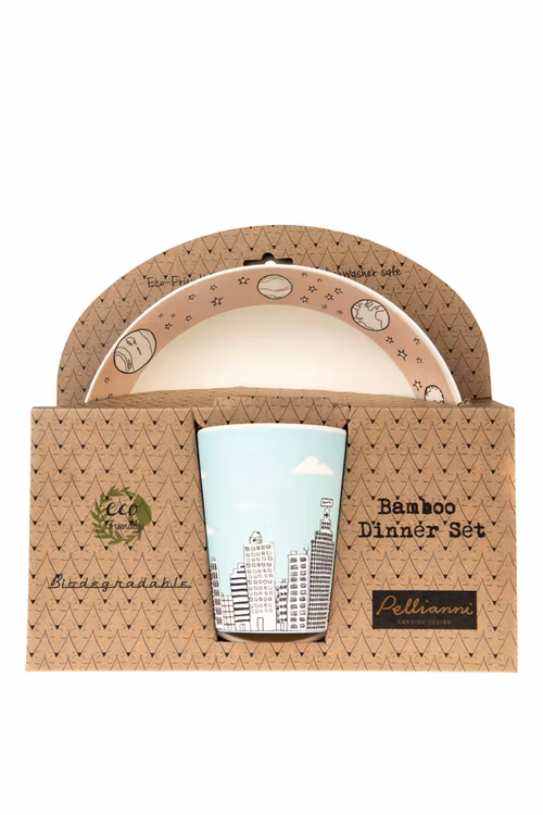 Pellianni Bamboo Dinner Set 3-delar