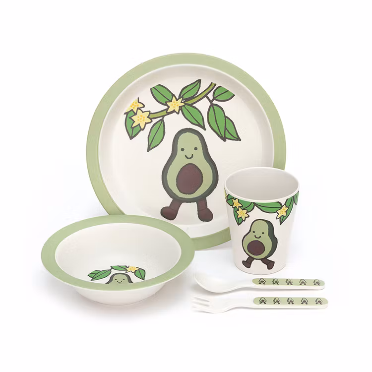 Amuseable Avocado Bamboo Matset
