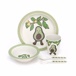 Amuseable Avocado Bamboo Matset