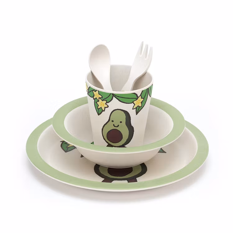 Amuseable Avocado Bamboo Matset
