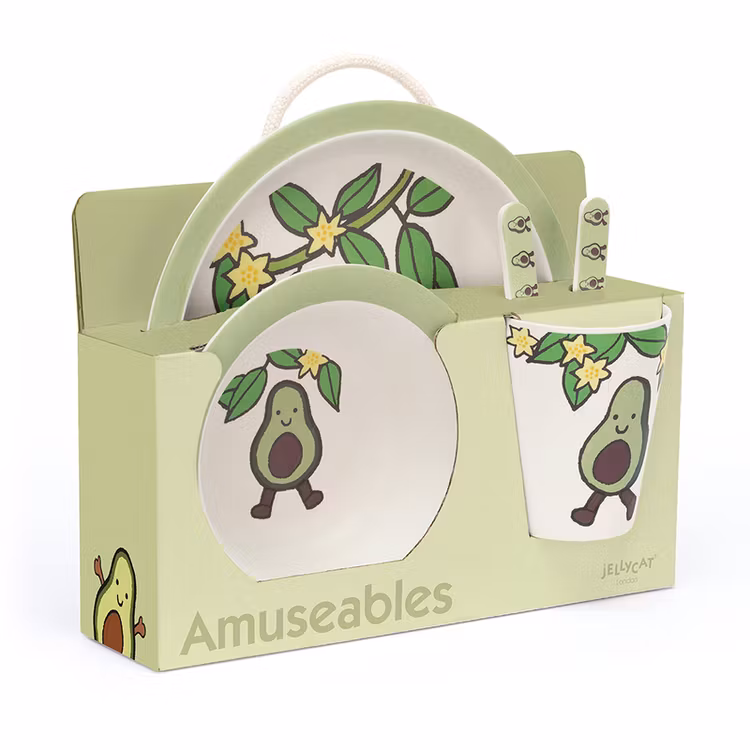 Amuseable Avocado Bamboo Matset