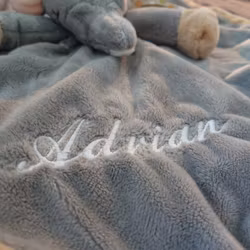 Snuttefilt Med Namn - Diinglisar Elefant