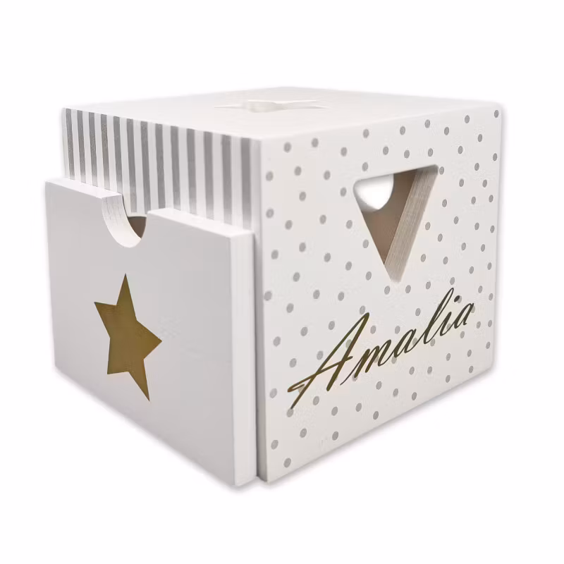 Sorteringslåda Med Namn - Silver