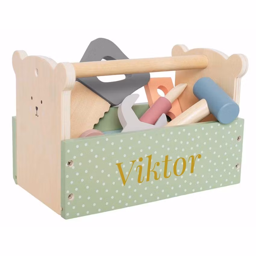 Verktygslåda Med Namn - Grön