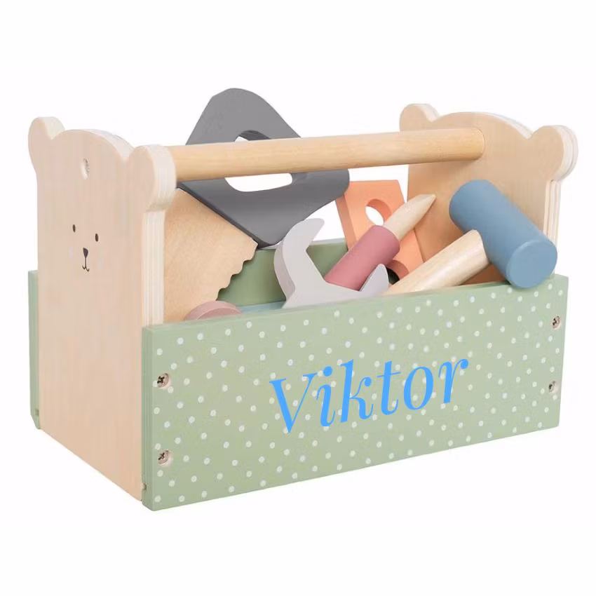 Verktygslåda Med Namn - Grön