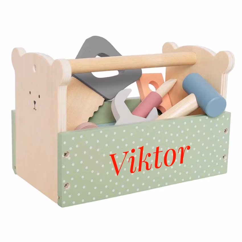 Verktygslåda Med Namn - Grön