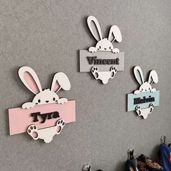 Kaninens Charm - Personlig Namnskylt