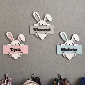 Kaninens Charm - Personlig Namnskylt