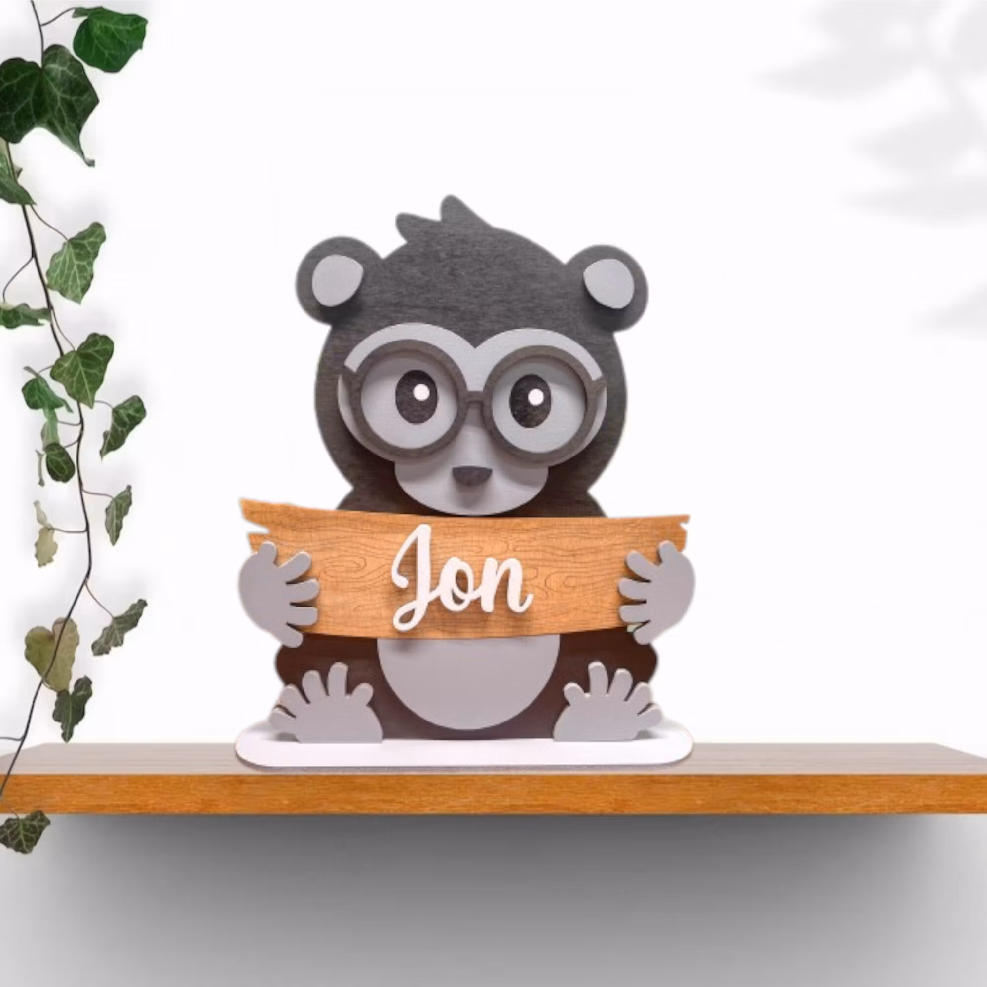 Personlig Namnskylt - Kraftfulla Gorillan