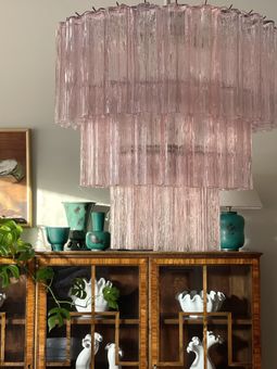 Muranolampa • TUBULAR • LARGE • rosa.
