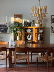 Muranolampa • Mazzega •XL • bärnsten.