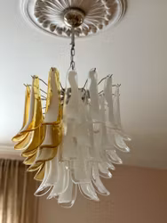Murano Chandelier - Mazzega Style - Large - Mixed Prisms.