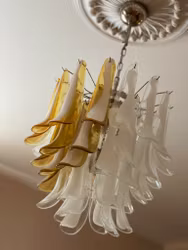 Murano Chandelier - Mazzega Style - Large - Mixed Prisms.