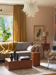 Muranolampa •‘FEATHER’• Medium • klart glas.