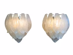 Muranolampa •'TULIP' • frostat glas.