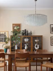 Muranolampa • TUBULAR • XXL Flat • klart glas.