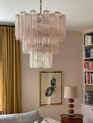 Muranolampa • 'DIAMOND'• rosa.