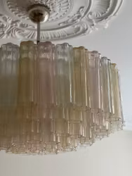 Muranolampa • TUBULAR • XXL Flat • Flerfärgad.