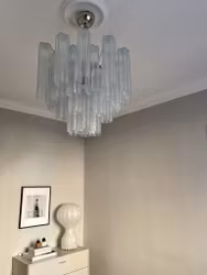 Muranolampa • TUBULAR• MEDIUM • klart glas.