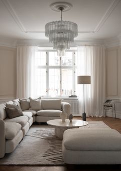 Muranolampa • TUBULAR • XXL • klart glas