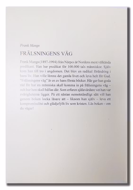 Frälsningens väg - Frank Mangs