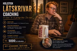 Coachning, låtskrivande på distans tre månader