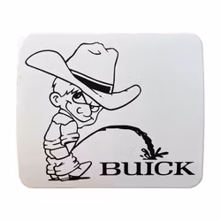 Pissar på Buick - Klistermärke