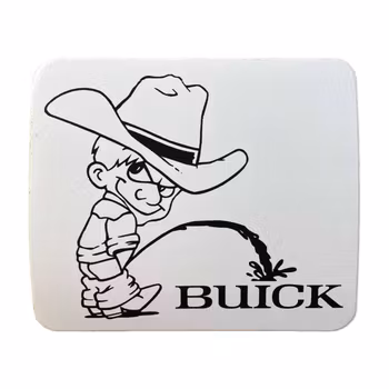 Pissar på Buick - Klistermärke
