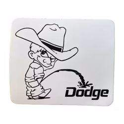 Pissar på Dodge - Klistermärke
