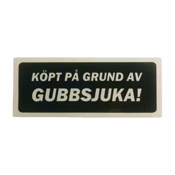 Gubbsjuka - Klistermärke