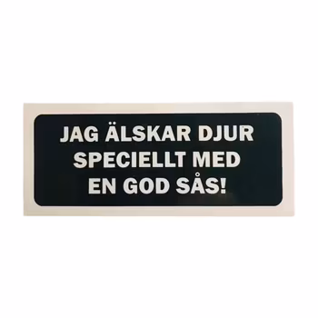Jag älskar djur -  klistermärke