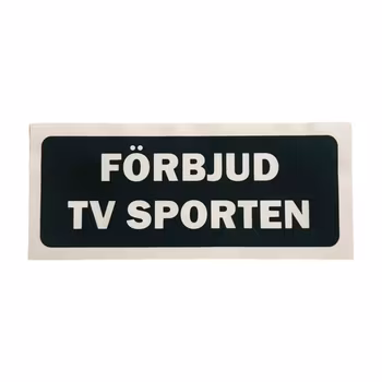 Förbjud TV sporten - klistermärke