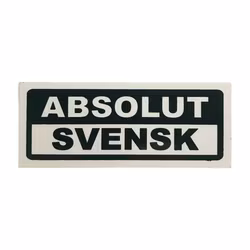 Absolut svensk - klistermärke