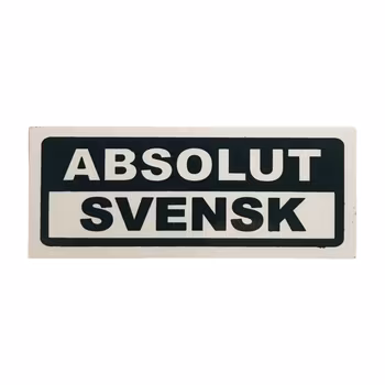 Absolut svensk - klistermärke