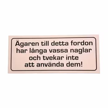 Vassa Naglar - Klistermärke