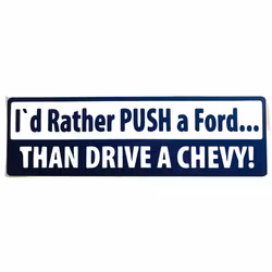 Rather push a Ford - Klistermärke