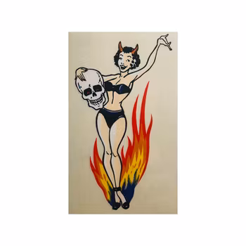 Pinuppa - Klistermärke