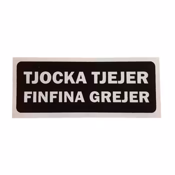 Tjocka Tjejer Finfina Grejer - Klistermärke