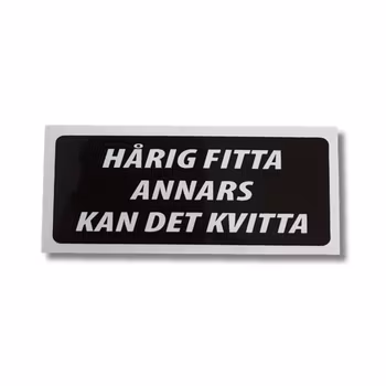 Hårig Fitta - Klistermärke