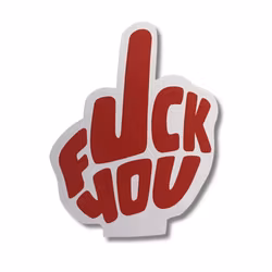 Fuck u - Klistermärke