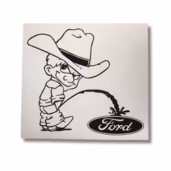 Pissar på Ford - Klistermärke