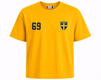 SVERIGE T-Shirt – Eget Namn & Nummer