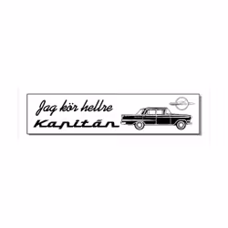Jag kör hellre Kapitän - Klistermärke