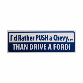 Rather push a Chevy - Klistermärke