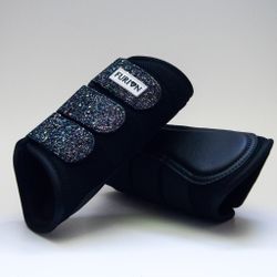 MESH | Furion damasker med glitter, svart/galaxy XS