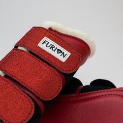 FLUFF | Furion damasker med glitter, röd XL