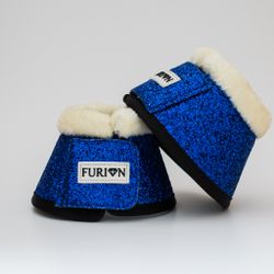 BOOTS | Furion boots med fluff, blå L