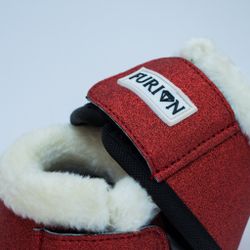 BOOTS | Furion boots med fluff, röd M