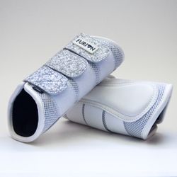 MESH | Furion damasker med glitter, vit/silver XL